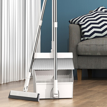  益美得 FW-1153 不锈钢扫把防风簸箕套装 扫把簸箕+刮水