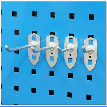 驰兔-方孔洞洞板上墙孔板挂钩展示架挂钩多孔板单斜挂钩100mm 10个装