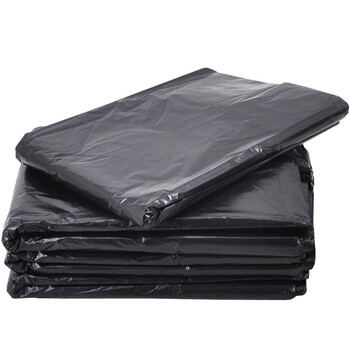 益美得 FW2127 平口加厚黑色垃圾袋酒店物业环卫塑料袋 55*65cm*50只装