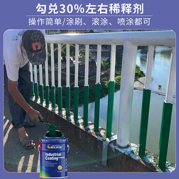 鲸彩蔚蓝 5KG 中灰色 丙烯酸磁漆 亮光金属防锈漆 钢结构储罐车辆建筑表面铁栅栏杆防锈防腐漆 