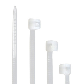 百舸 尼龙扎带 自锁式扎带 白色扎带 管道绑扎带 线路捆扎带 4mm*200mm 500条装