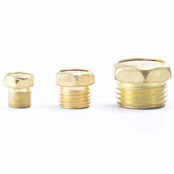 冰禹 BYA-80 平头气动消声器 电磁阀铜消声器 全铜平头消声器6分2个