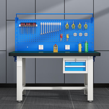 天旦重型工作台TD-T1067钳工工作台检验工厂维修装配桌子1.8米吊二抽带挂板