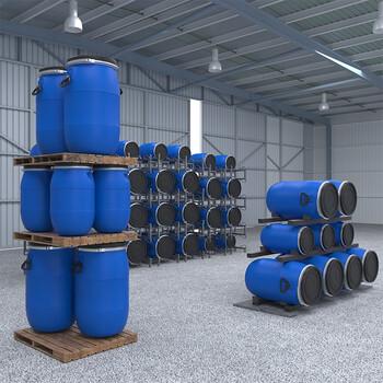 京度Jd-FLT-B07法兰桶新料化工抱箍桶塑料铁箍密封桶加厚废液泔水桶发酵桶120L化工级