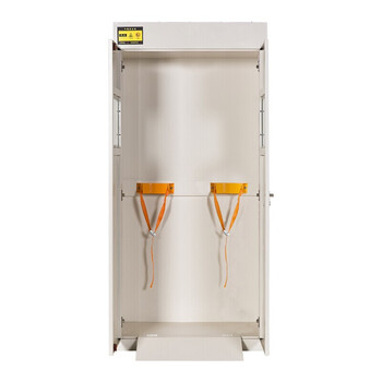 京度气瓶储存柜  双瓶实验室压缩气体柜医院高压实验室安全储存柜无报警器可定制 白色