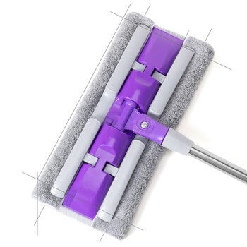 金诗洛  平板拖把 可旋转瓷砖地板拖地懒人拖布擦地干湿两用拖把 紫色  K501