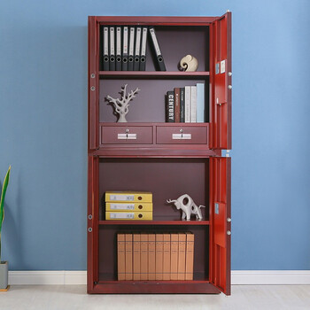 欧思泰 保密柜文件柜密码柜钢制密码锁办公保密文件柜带锁保险柜   通双节红木纹国保指纹锁