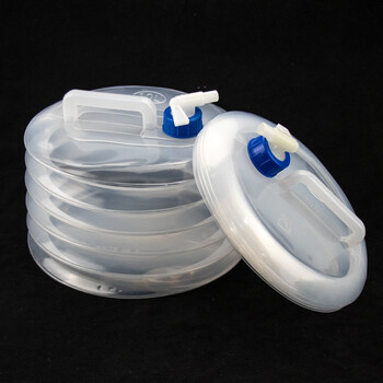 海斯迪克 HK-5112 折叠水桶便携水壶 收缩水桶 户外PE折叠水袋便携水壶 15L