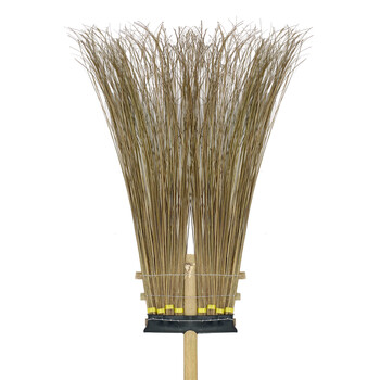 益美得  FW1356 竹扫把清洁大扫把扫马路庭院环卫物业园林葵扫把    葵骨长尾扫把 5把装