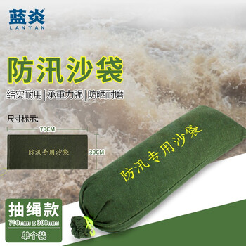 蓝炎 防汛沙袋消防抗洪防水沙袋 防汛沙袋700*300（抽绳款）不含沙
