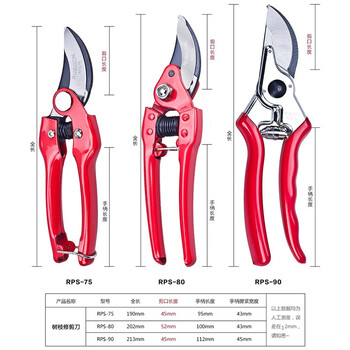 罗宾汉（RUBICON）园林修枝剪RPS-80树枝剪枝剪果树剪园艺工具 8寸整枝剪