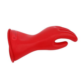 双安 5KV绝缘手套 0级带电作业乳胶绝缘手套  耐压1000V带电作业用防护手套  红色 10码1双