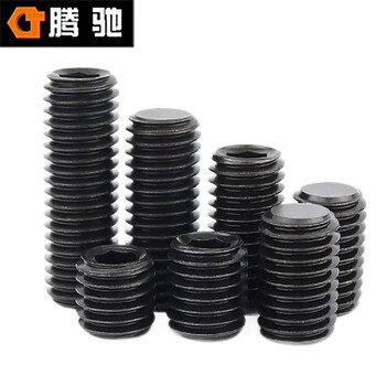 腾驰（CT）049 内六角平端紧定螺丝 碳钢 顶丝机米无头螺钉 12.9发黑  M5*8（600支/包）