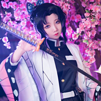 鬼灭之刃cos蝴蝶忍cos鬼杀队虫柱蝴蝶忍cosplay女制服短裙装儿童140cm