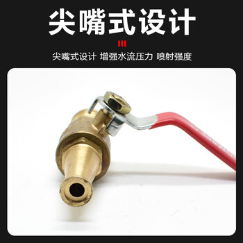 中闽富新 消防检查软卷盘水枪头 自救软管水枪头 铜接头 高压水枪头  DN15 一套价 