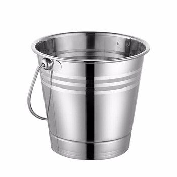 JN JIENBANGONG 不锈钢收纳桶 不锈钢小冰桶啤酒桶冰粒桶香槟桶冰块收纳水桶 2L冰块收纳桶150*155*105mm