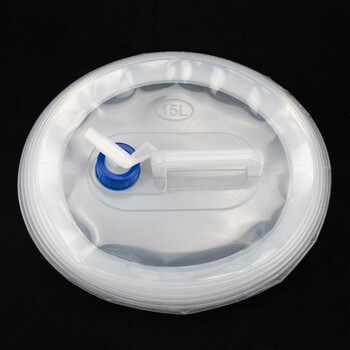 海斯迪克 HK-5112 折叠水桶便携水壶 收缩水桶 户外PE折叠水袋便携水壶 15L