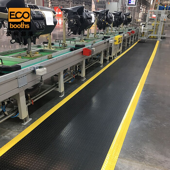 爱柯部落 单层经济型警示防滑地垫 防滑垫 PVC抗疲劳脚垫 黑色 0.9×3m×9mm 可定制