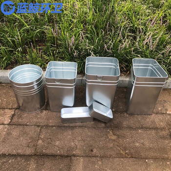  蓝鲸环卫 镀锌方桶31*31*48.5cm  户外垃圾桶内胆果皮箱内筒镀锌板不锈钢定制LJHW-1005