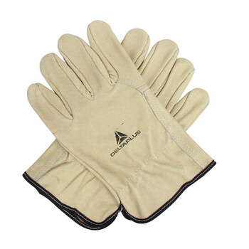 代尔塔（Deltaplus）204159（升级款204160）FB159全猪皮防护手套 弹性掌背舒适透气机械维修 9码 12副