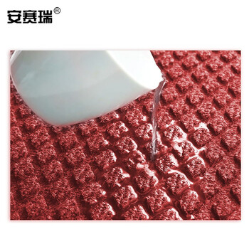 安赛瑞 小便池地垫 办公商场酒店吸水防滑尿斗垫 40×50cm 公共卫生间脚垫 方钻红色六边形26814