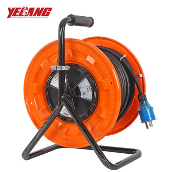 野狼 yelang 移动电缆卷工程盘工业卷线盘收线器电线盘拖线盘16A 10A 3*2.5 50米 YL-S33FS-1050