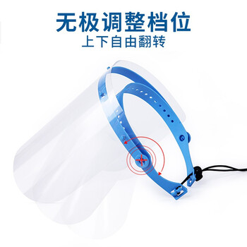 者也（ZYE）可调节透明防护面罩 隔离面罩 防油防雾防飞溅防唾沫面屏 支架+10片替换片