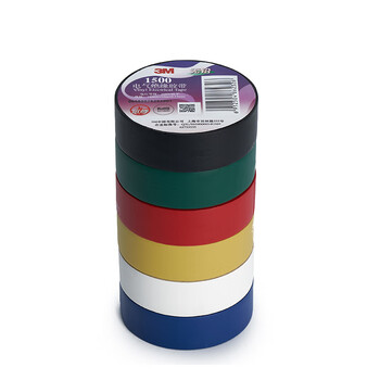 3M 1500# 无铅电气电工绝缘胶带汽修家装耐磨防潮耐酸碱绿色定做10个 18MM*10M*0.13MM