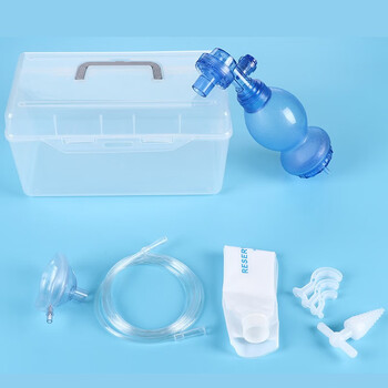 海笛 成人型升级款绿色球囊一套装 简易呼吸器人工复苏器苏醒球急救呼吸球囊气囊活瓣复苏气囊