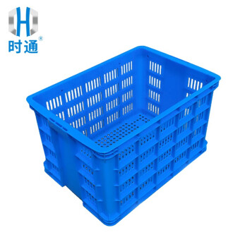 时通加厚塑料筐长方形水果蔬菜周转筐快递物流收纳框服装筐696*480*405mm周转筐700厚/特厚700