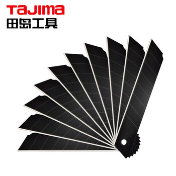 田岛（TAJIMA）CB50RBKH KAI耐久替刃18mm 美工刀片(黑刃）L型10片装 1102-2572