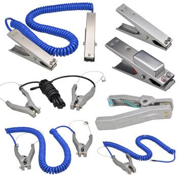 者也  防静电夹接地夹加油站报警器夹子油罐车独立式防爆静电接地钳 不锈钢夹+3米螺旋线