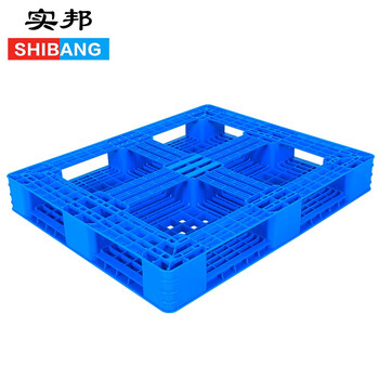 实邦 塑料托盘网格田字托盘1200*1000*150内置钢管 叉车托盘仓库垫仓板
