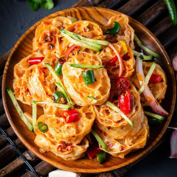 山东特产燕麦筋网红吸汁面藕圈带料包干货凉拌速食面筋火锅 三斤面藕
