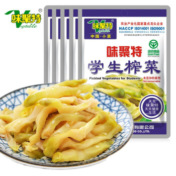 味聚特学生榨菜丝60g四川眉山泡菜早餐开味菜小咸菜榨菜丝下饭菜学生