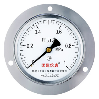 匡建仪表（CONJANT）Y-100ZT轴向带边压力表 液压表水压表气压表真空表0-1.0MPa