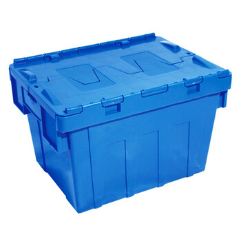 稳斯坦 WST050 塑料箱 周转带盖物流箱 斜插箱可插式收纳箱螺丝零件盒 600×400×315mm