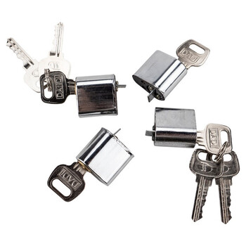 海斯迪克 HKLY-128 消防门锁芯 防火门锁芯逃生锁电箱锁芯 铝芯不通开（3把钥匙）