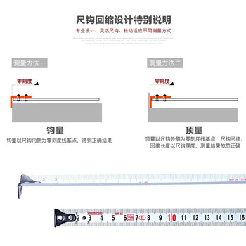 罗宾汉（RUBICON）钢卷尺 7.5m 工业级 RMT-75 公制尼龙涂层卷尺 米尺