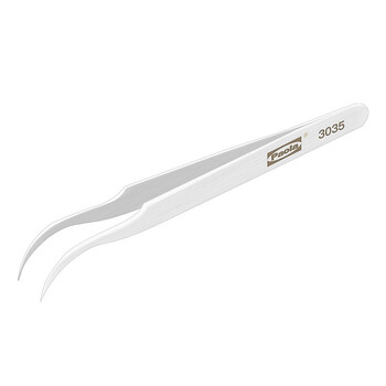 保拉(Paola) 镊子工具(120mm) 不锈钢防磁加硬弯嘴尖镊子3035