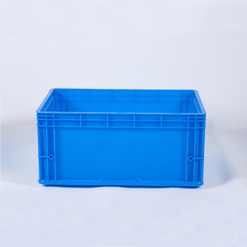 知旦 物流箱 外径:600*400*280mm周转箱物流周转箱储物箱仓库车间工业塑料物流箱 ZWL-600280 蓝色无盖