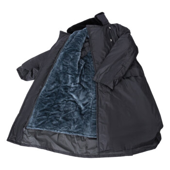 劳博士 LBS840 加厚长款棉大衣 冬季劳保棉袄 黑色加绒可拆有反光