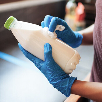 安美尚（ams）A5201 一次性丁腈手套蓝色 L码 100只/盒