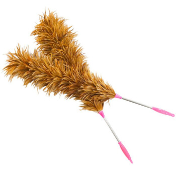 海斯迪克 HK-8007 清洁掸子 鸡毛掸子 车间用除尘掸 清洁扫灰尘掸子 除尘清洁工具  不锈钢杆鸡毛掸子