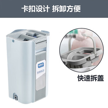 亿丽佳 免手洗平板拖把 木地板拖布套装 墩布干湿两用 懒人清洁刮刮乐桶