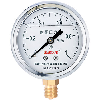 匡建仪表（CONJANT）YTN-60 耐震压力表0-1mpa充油抗震型 测气压油压液压