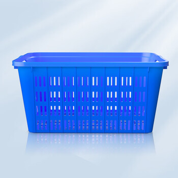 米奇特工 820x590x405 周转筐塑料周转箱箩筐收纳篮 1号筐蓝色