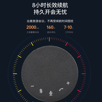 戴浦（DAIPU）视频会议麦克风无线全向麦克风USB有线无线蓝牙连接会议室拾音器自带扬声器支持腾讯会议DP-Go10W