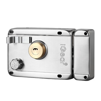 iGear 防盗门锁外装门锁不锈钢大门铁门木门老式门锁双保险 右开 JW-3001-R