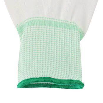 汉盾（HANDUN) HD-GP5013 13针涤纶PU涂层掌浸耐磨透气防滑手套 白色 独立装10付 1打